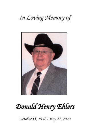 Don  Ehlers Memorial Folder