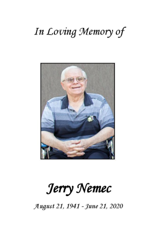 Jerry  Nemec Memorial Folder