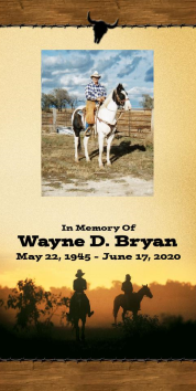 Wayne Bryan Memorial Folder