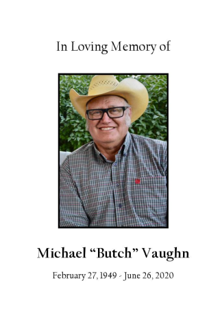 Michael Vaughn Memorial Folder