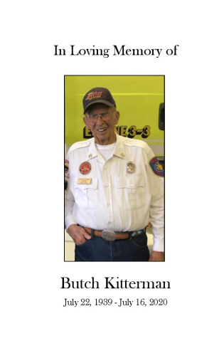 Butch Kitterman Memorial Folder