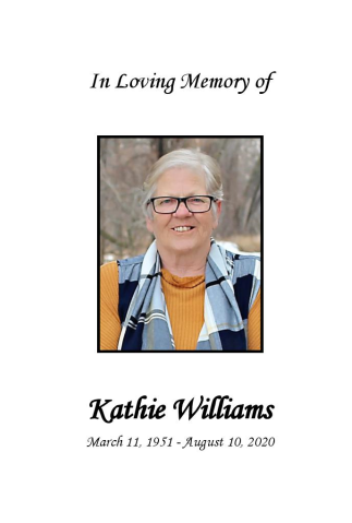 Kathie Williams Memorial Folder