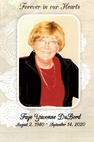 Faye DuBord Memorial Folder