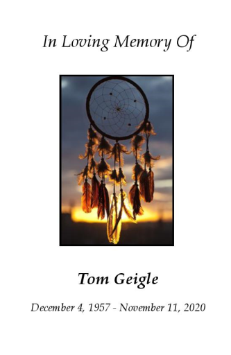 Thomas Geigle Memorial Folder