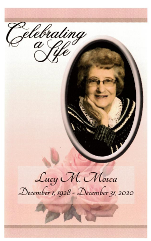 Lucy Mosca Memorial Folder