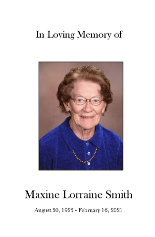 Maxine  Smith Memorial Folder