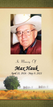Max Hauk Memorial Folder