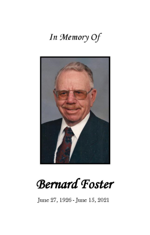 Bernard Foster Memorial Folder