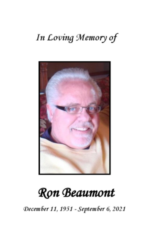 Ron Beaumont Memorial Folder
