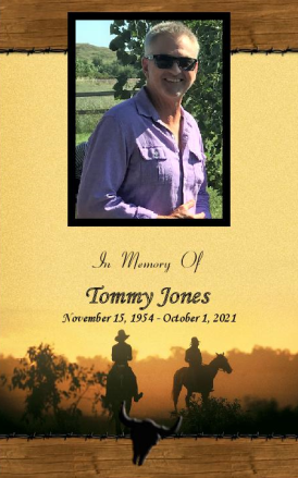 Tommy Jones Memorial Folder