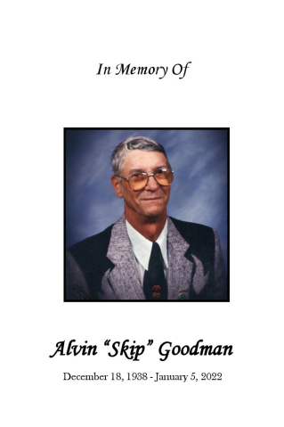 Alvin "Skip" Goodman Memorial Folder