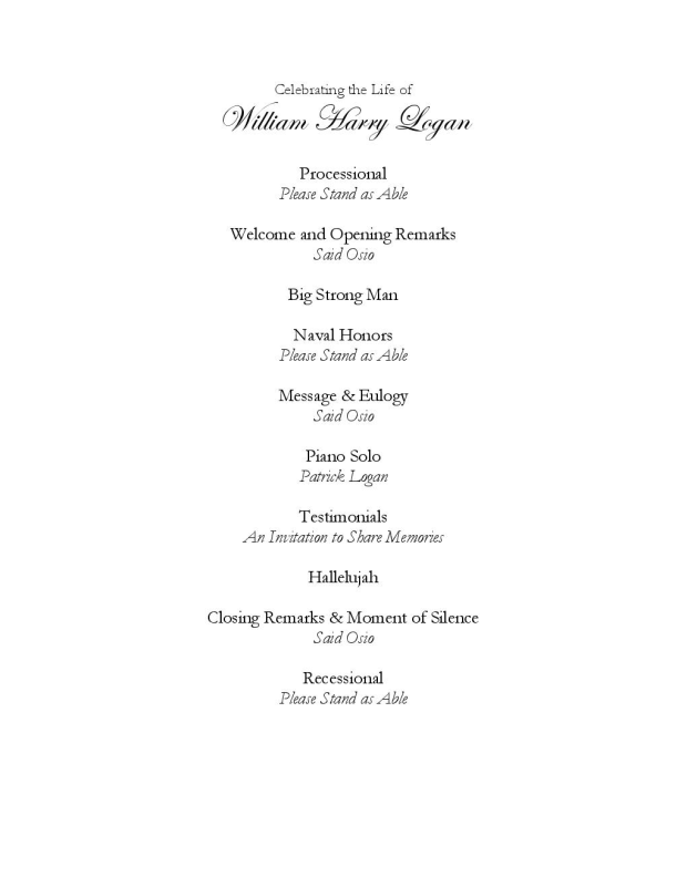 William Henry Logan Memorial Folder