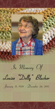 Louise "Dolly" Blucher Memorial Folder