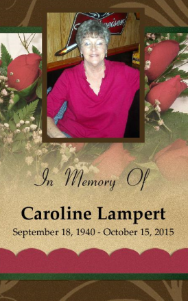 Caroline Lampert Memorial Folder