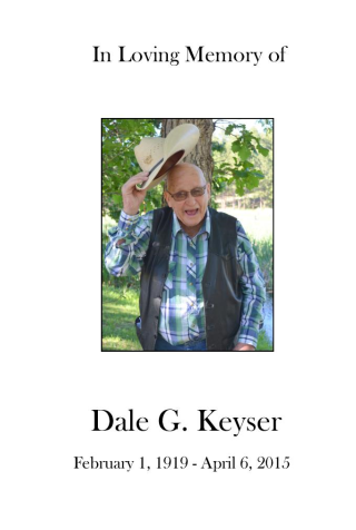 Dale Keyser Memorial Folder