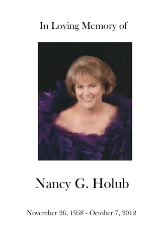 Nancy  Holub Memorial Folder