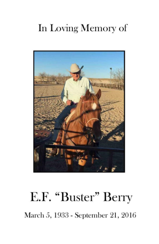 Buster Berry Memorial Folder
