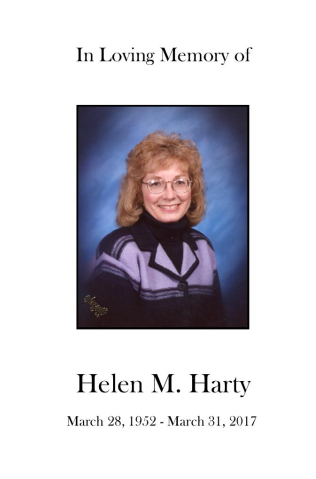 Helen Harty Memorial Folder