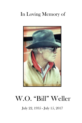 W.O. "Bill" Weller Memorial Folder