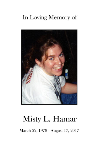 Misty Hamar Memorial Folder