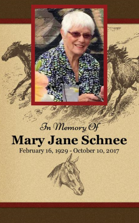 Mary Jane Schnee Memorial Folder