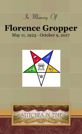 Florence Gropper Memorial Folder