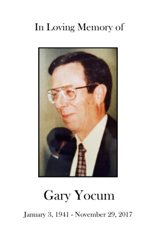 Gary Yocum Memorial Folder