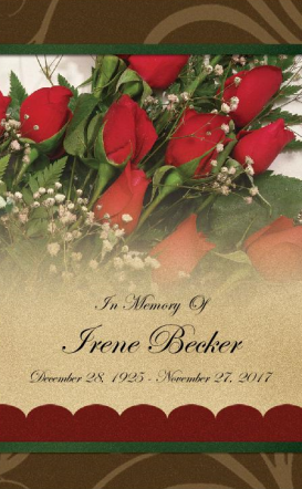 Irene R. Becker Memorial Folder