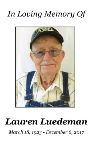 Lauren E.  Luedeman Memorial Folder