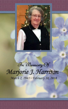 Marjorie J.  Harrison Memorial Folder