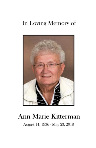 Ann Kitterman Memorial Folder