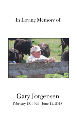Gary Jorgensen Memorial Folder