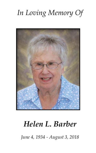 Helen Barber Memorial Folder