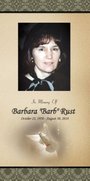 Barbara "Barb" Rust Memorial Folder