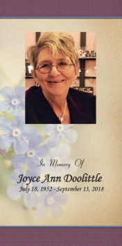 Joyce Doolittle Memorial Folder