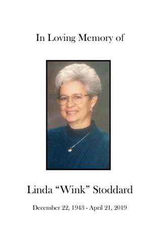 Linda Stoddard Memorial Folder