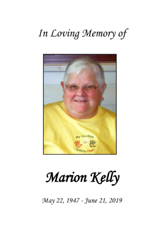 Marion Kelly Memorial Folder