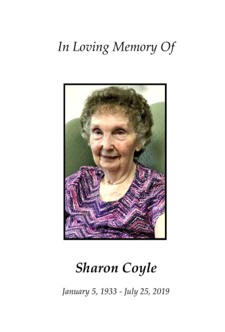 Sharon Coyle Memorial Folder