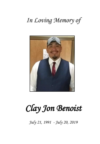 Clay Benoist Memorial Folder