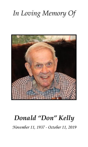 Donald "Don" Kelly Memorial Folder