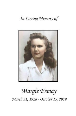Margie Esmay Memorial Folder