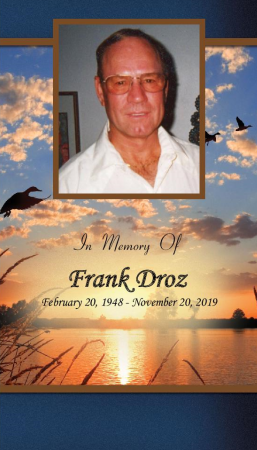 Frank Droz Memorial Folder