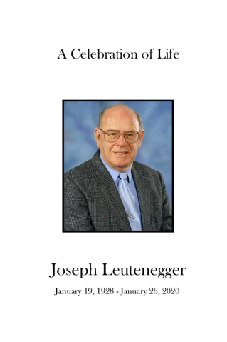 Joe Leutenegger Memorial Folder