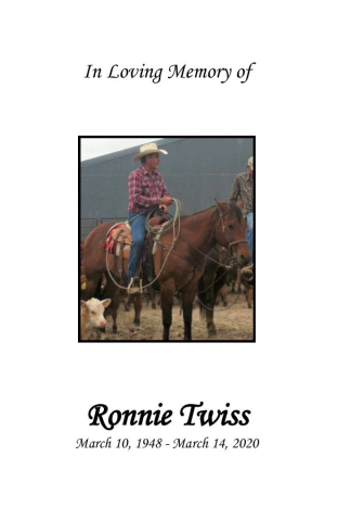 Ronnie Twiss Memorial Folder